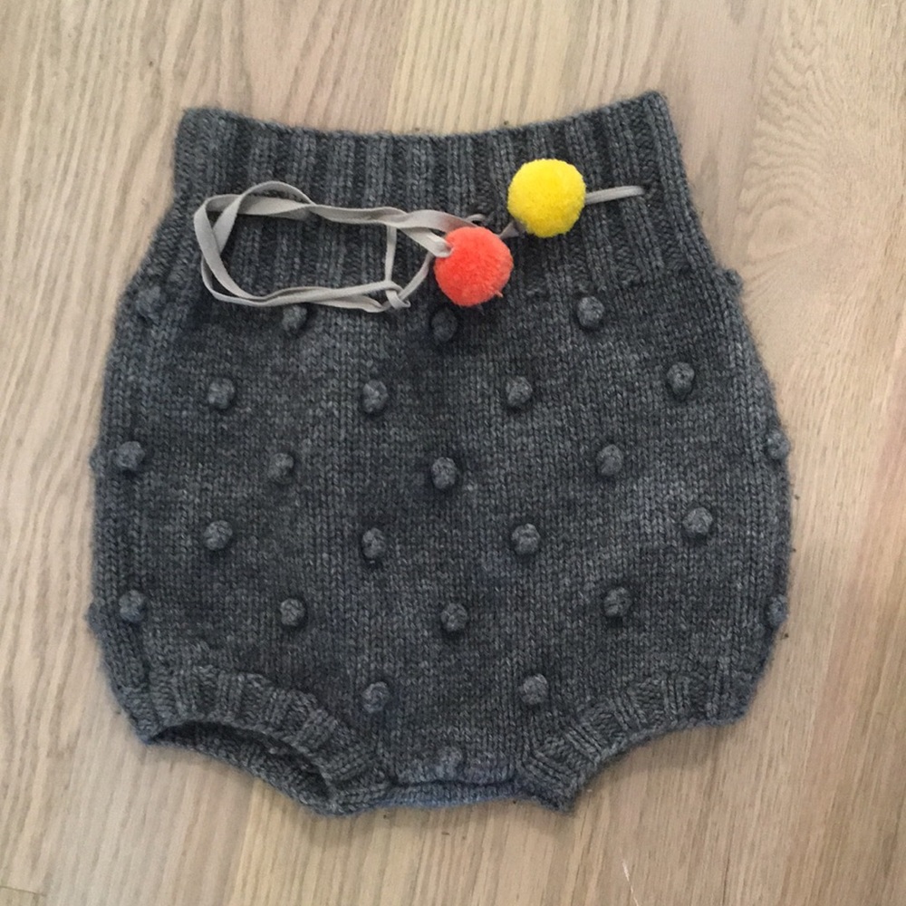 Tia Cibani Grey Popcorn Wool Bloomer